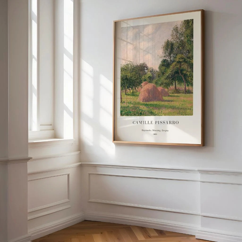 Camille Pissarro – Heuschober, Morgen, Éragny Poster