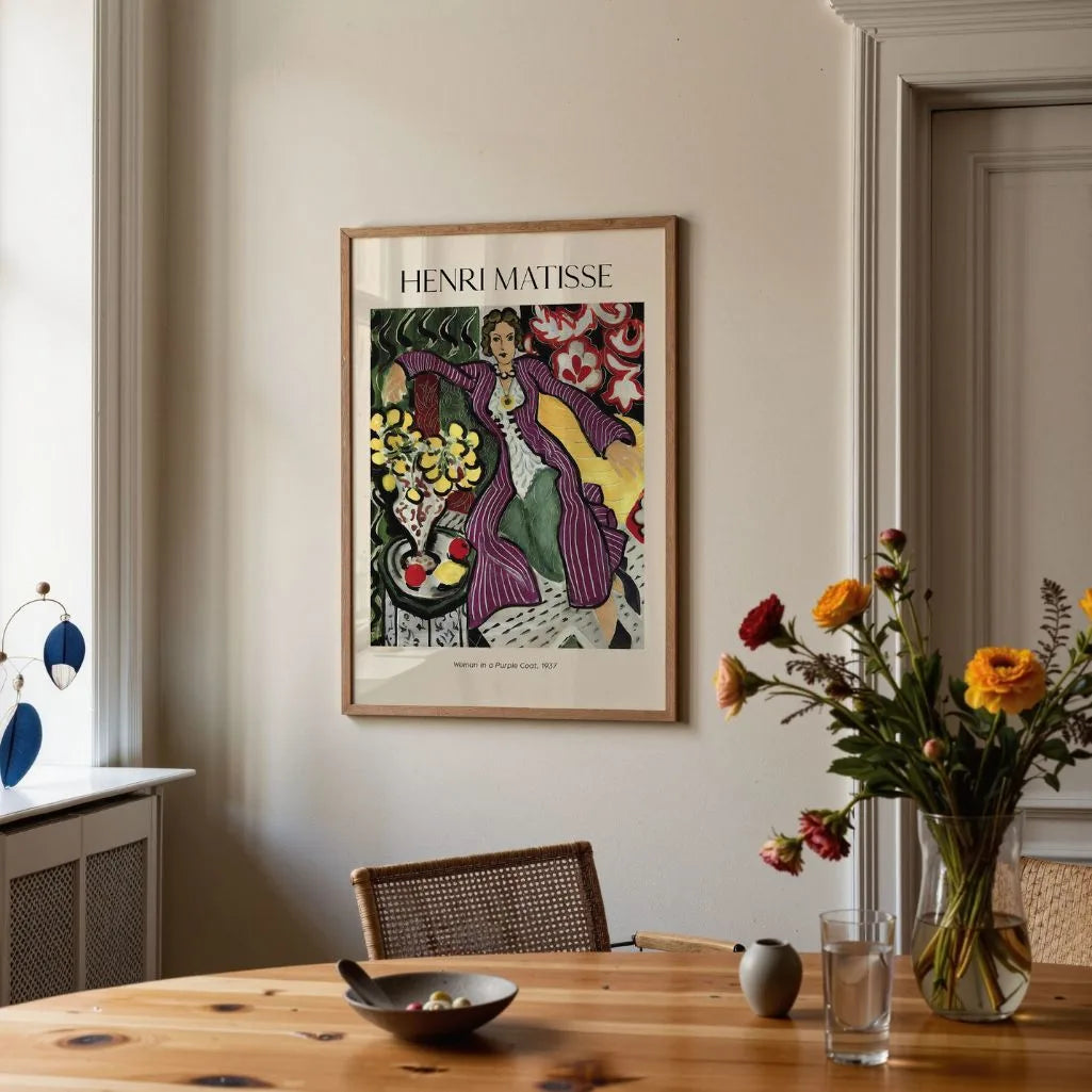 Henri Matisse Poster – Frau im violetten Mantel, 1937