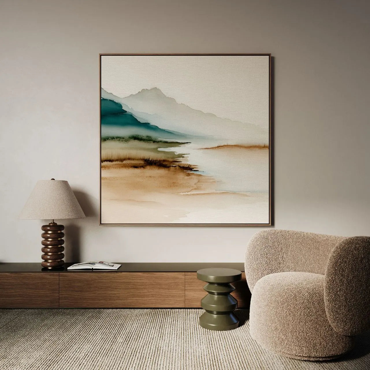 Gerahmtes Leinwandbild – Atem der Natur