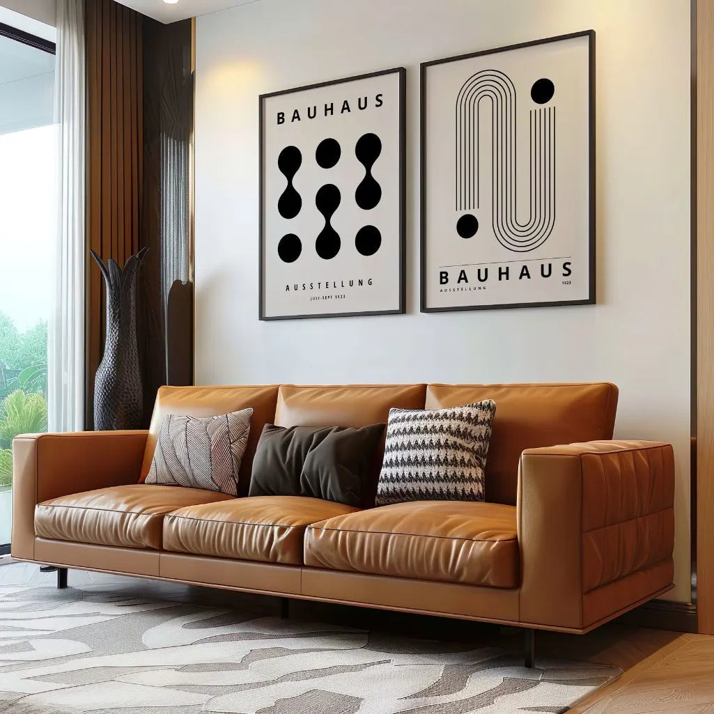 Bauhaus Schwarze Formen – 2er Poster-Set