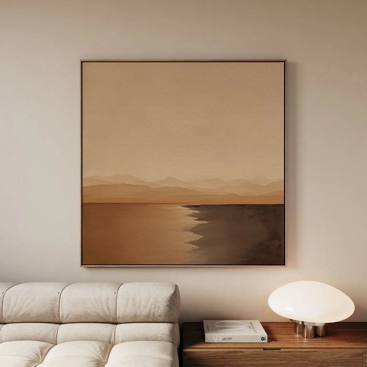 Gerahmtes Leinwandbild – Horizont der Stille