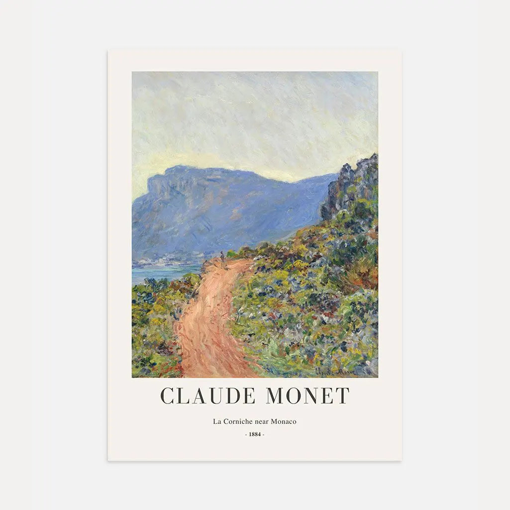 Claude Monet – La Corniche bei Monaco (1884) Poster