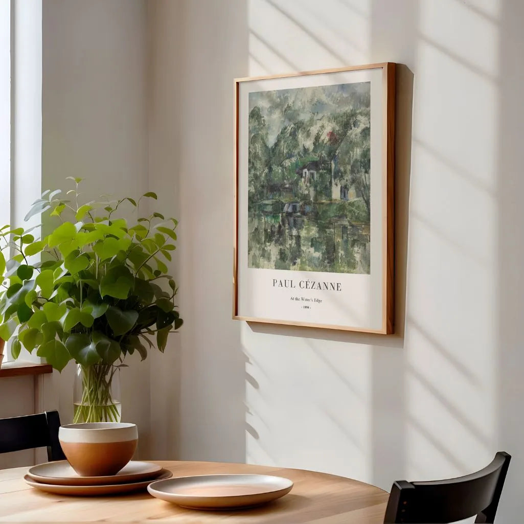 Paul Cézanne – Am Ufer Poster 1890