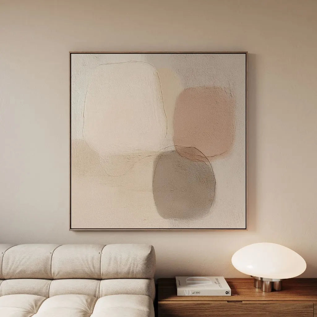 Gerahmtes Leinwandbild – Neutrale Balance
