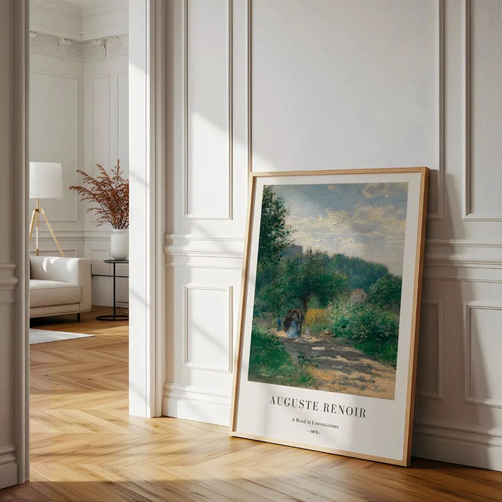 Auguste Renoir – Straße in Louveciennes Poster, Hochformat, 1870