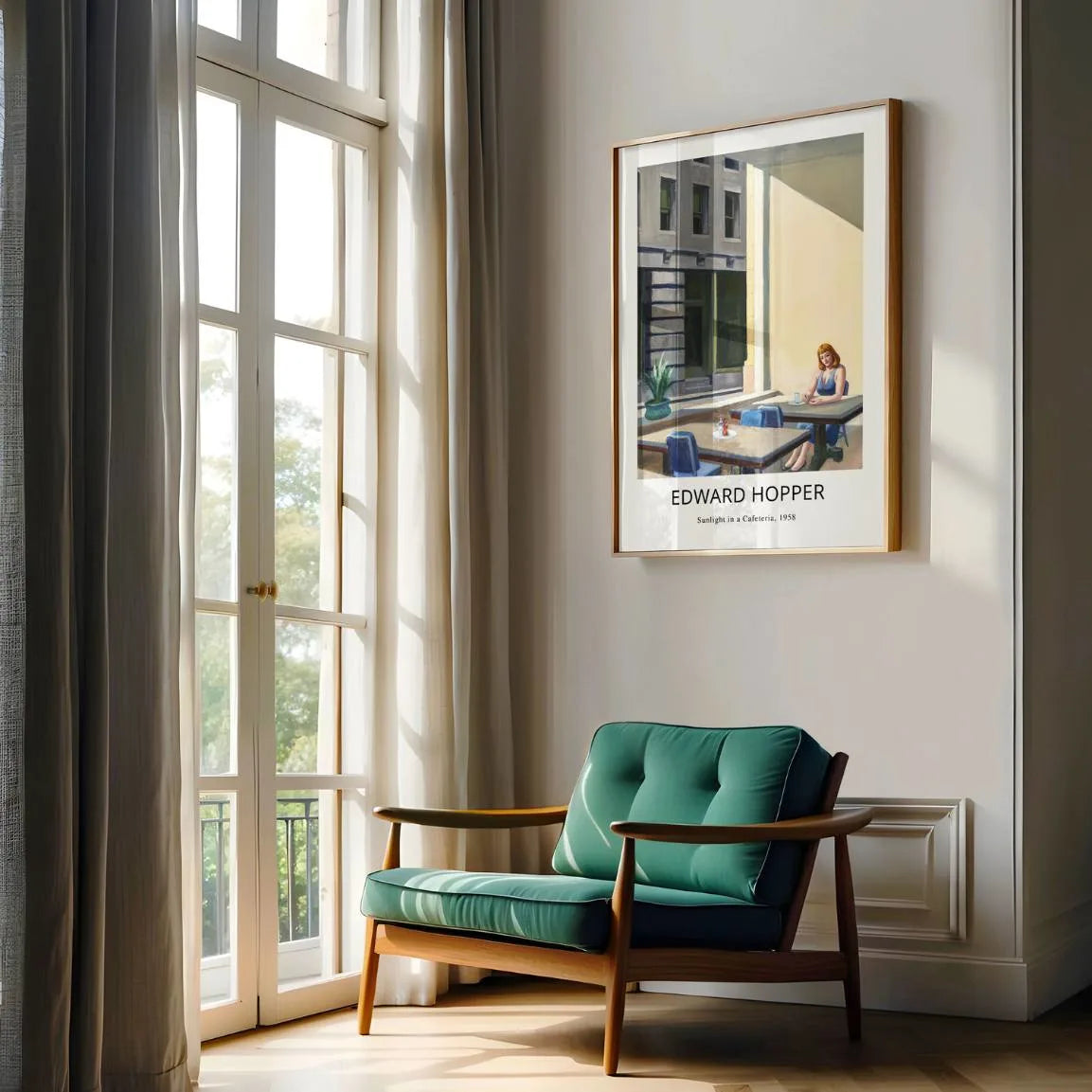 Edward Hopper Poster – Sonnenlicht in einer Cafeteria