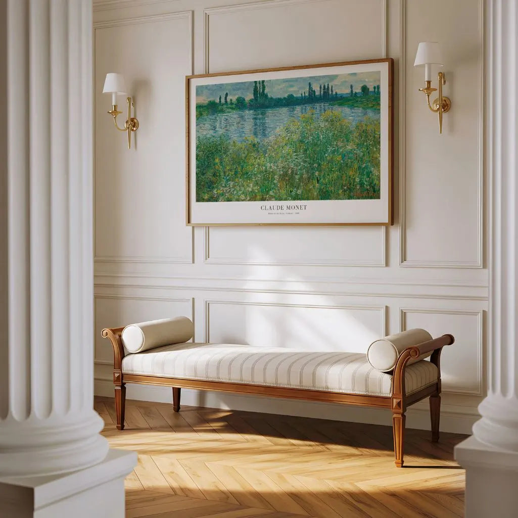 Claude Monet – Ufer der Seine bei Vétheuil Poster