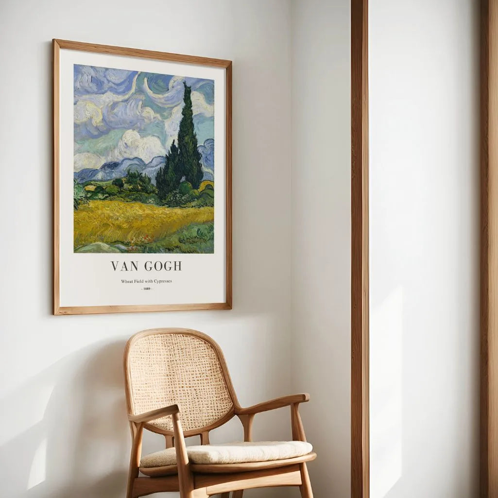 Vincent van Gogh Poster – Weizenfeld mit Zypressen