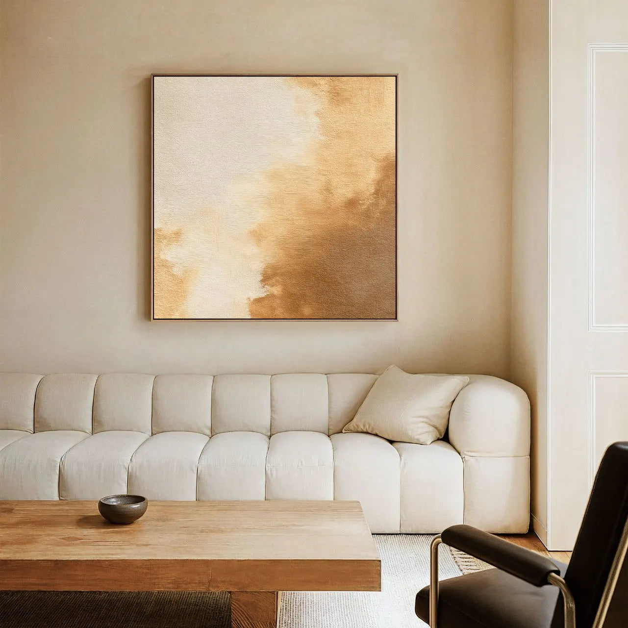 Gerahmtes Leinwandbild – Sandglanz