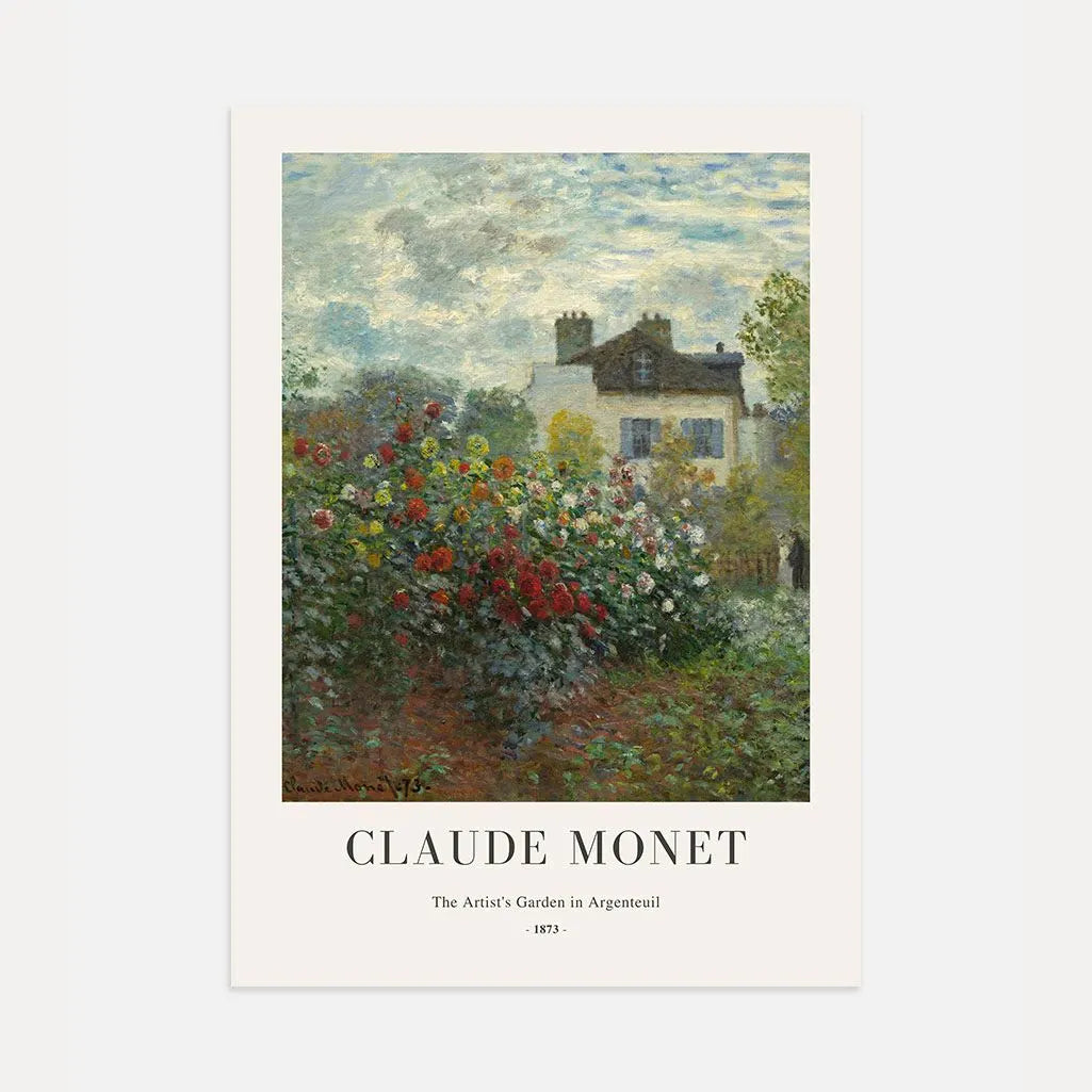 Claude Monet – Der Garten des Künstlers in Argenteuil Poster, 1873