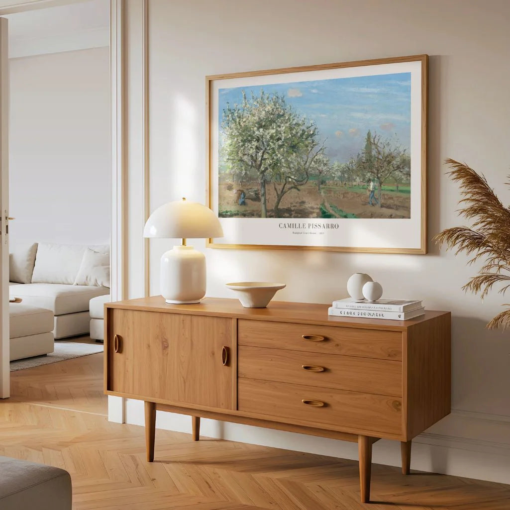 Camille Pissarro – Grünfläche von Hampton Court Poster