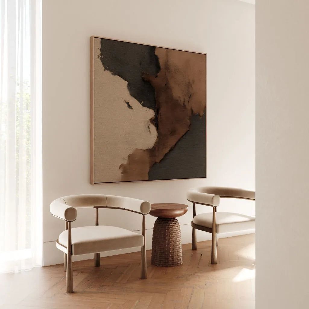 Gerahmtes Leinwandbild – Dunkle Abstraktion