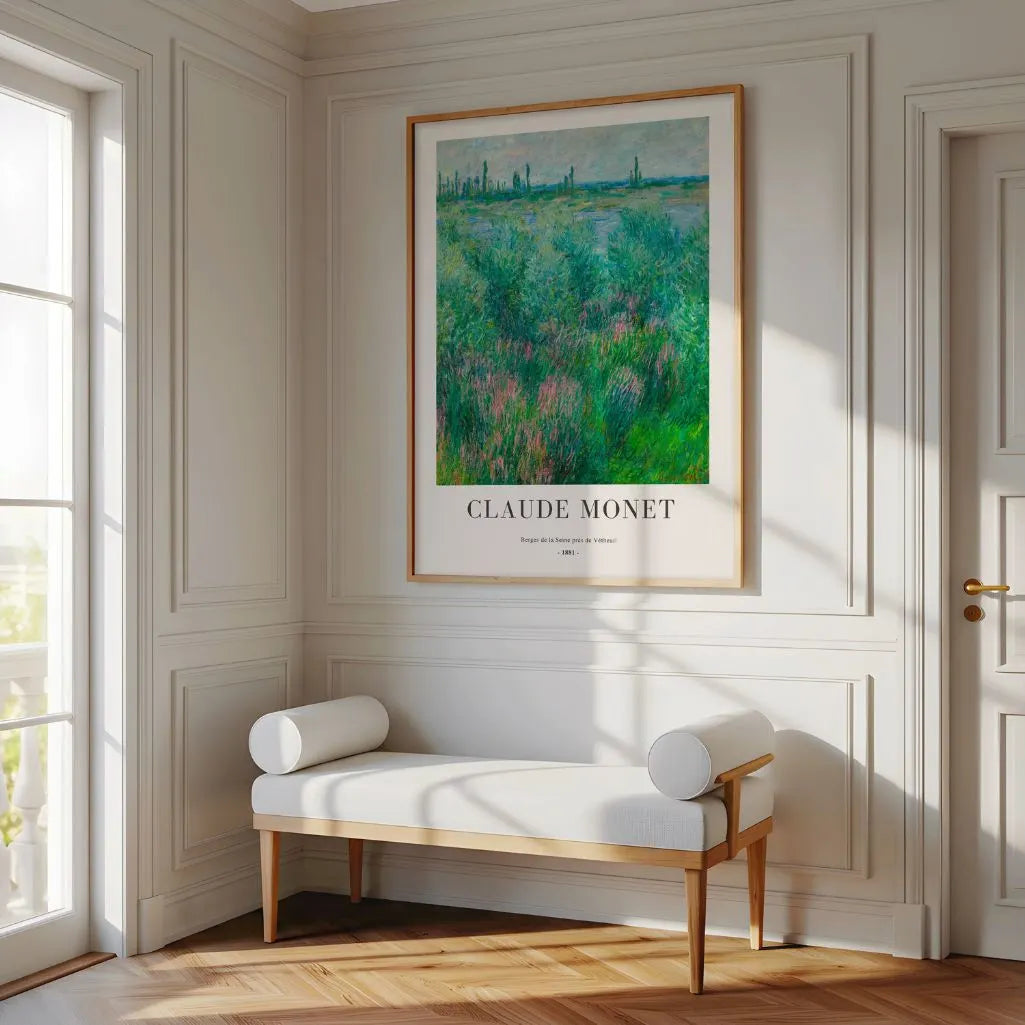 Claude Monet – Seineufer bei Vétheuil (1881) Poster