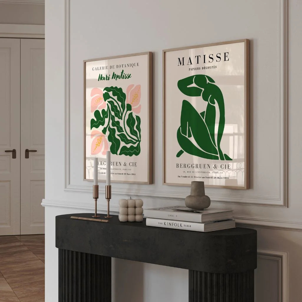 Set mit 2 Matisse-Postern – Grüne abstrakte Komposition 