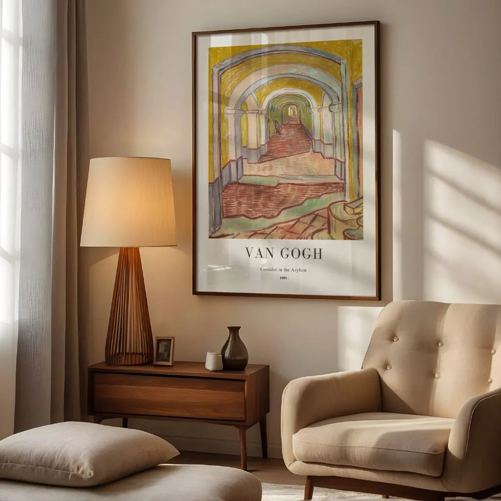 Van Gogh-Plakat – Flur in der Irrenanstalt, 1889