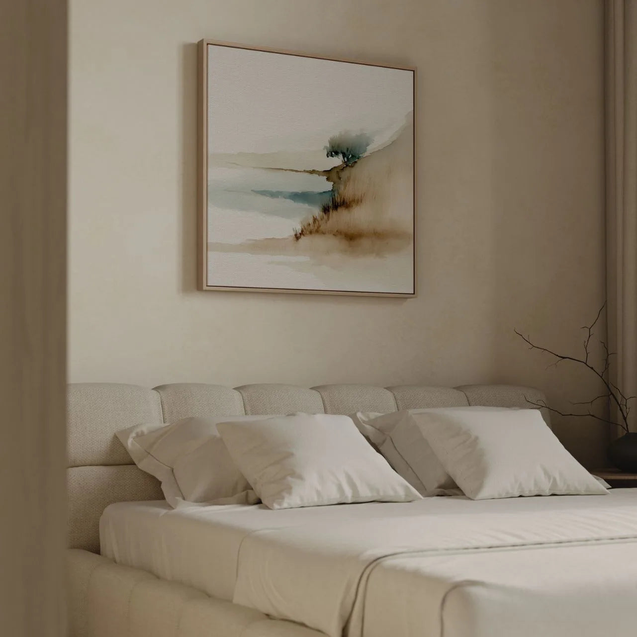 Gerahmtes Leinwandbild – Rand der Stille