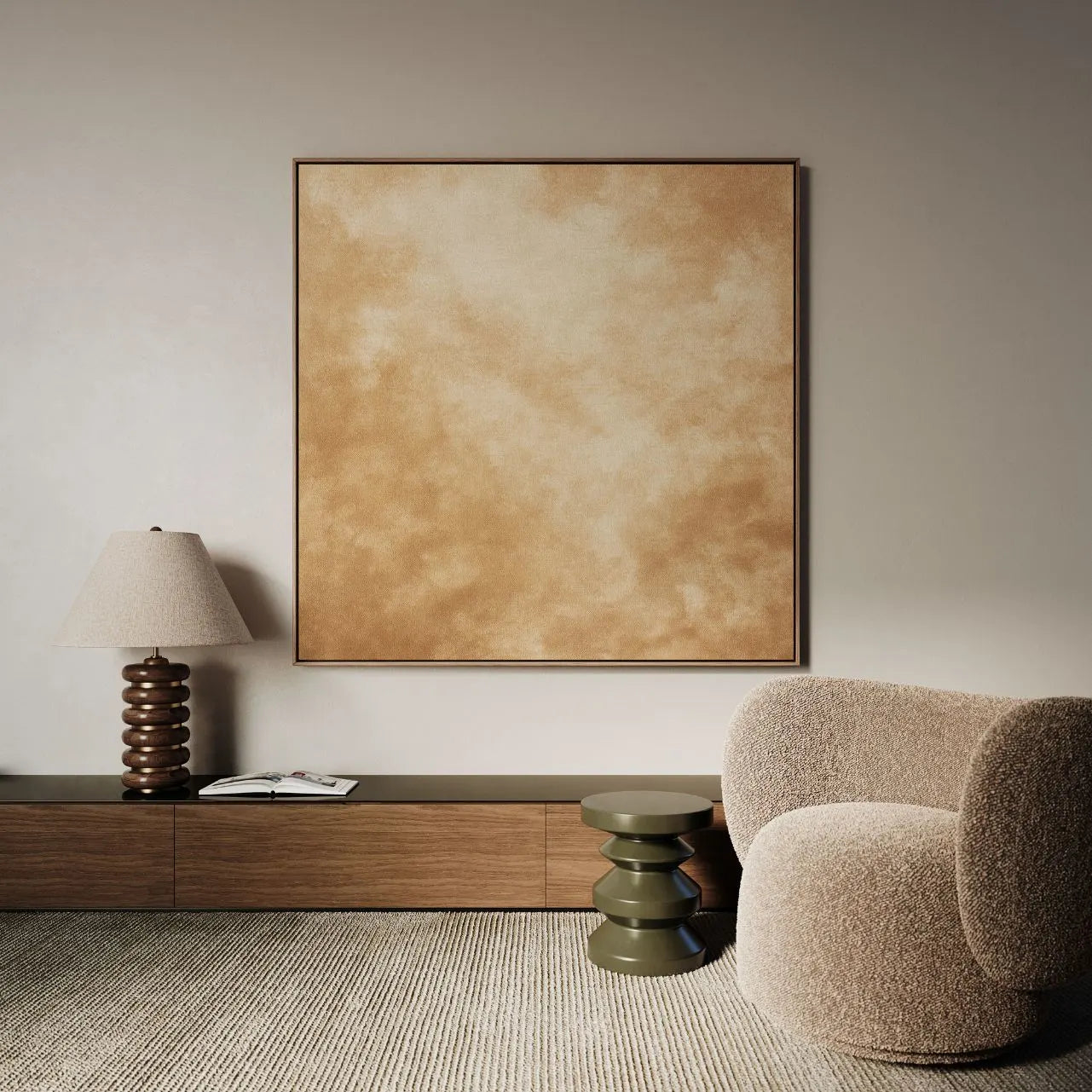 Gerahmtes Leinwandbild – Wüstenstille