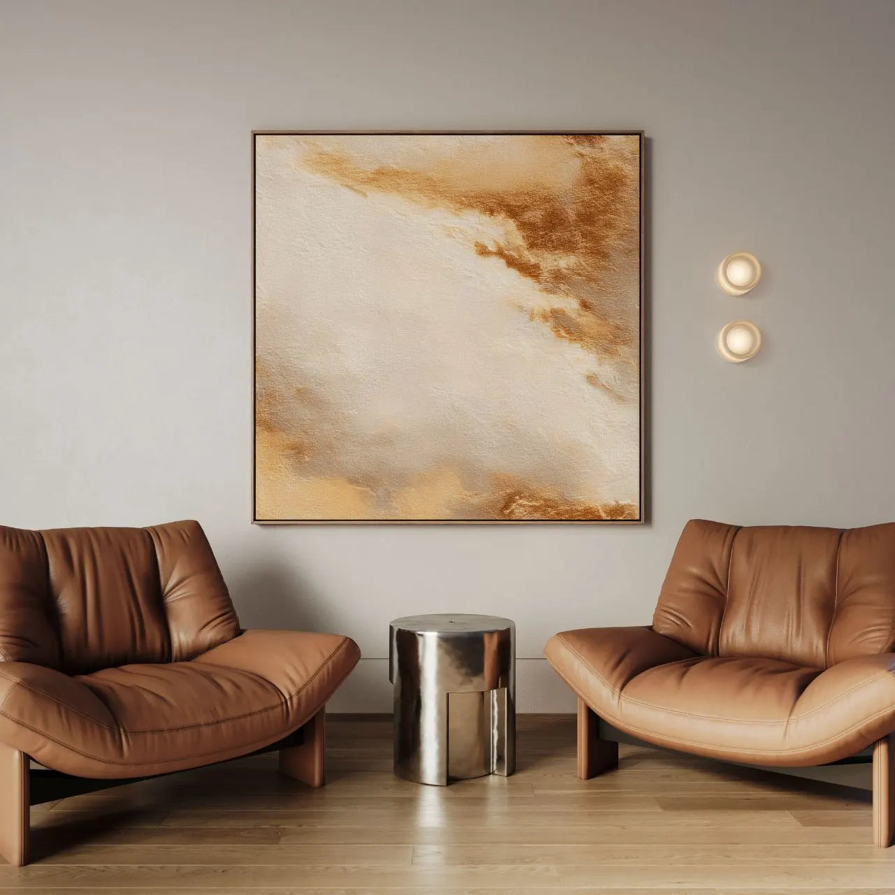 Gerahmtes Leinwandbild – Sandhauch