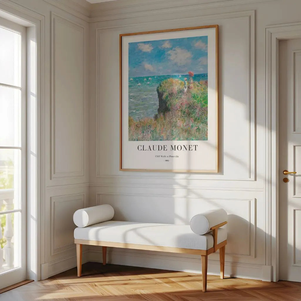 Claude Monet – Klippenweg in Pourville Poster 1882