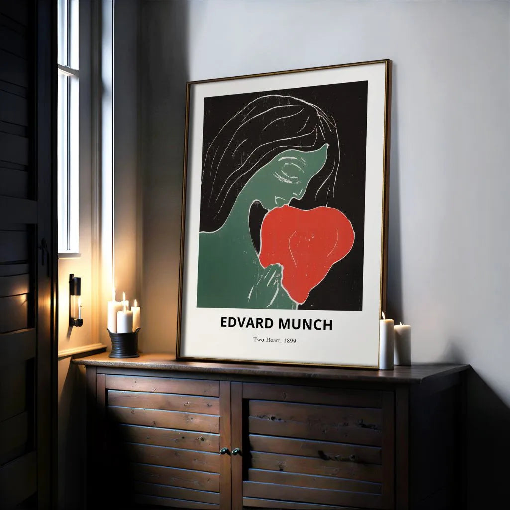 Edvard Munch Poster – Zwei Herzen