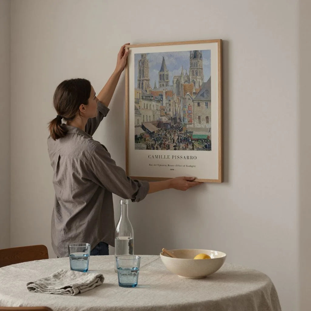 Camille Pissarro Poster – Straße der Épicerie in Rouen