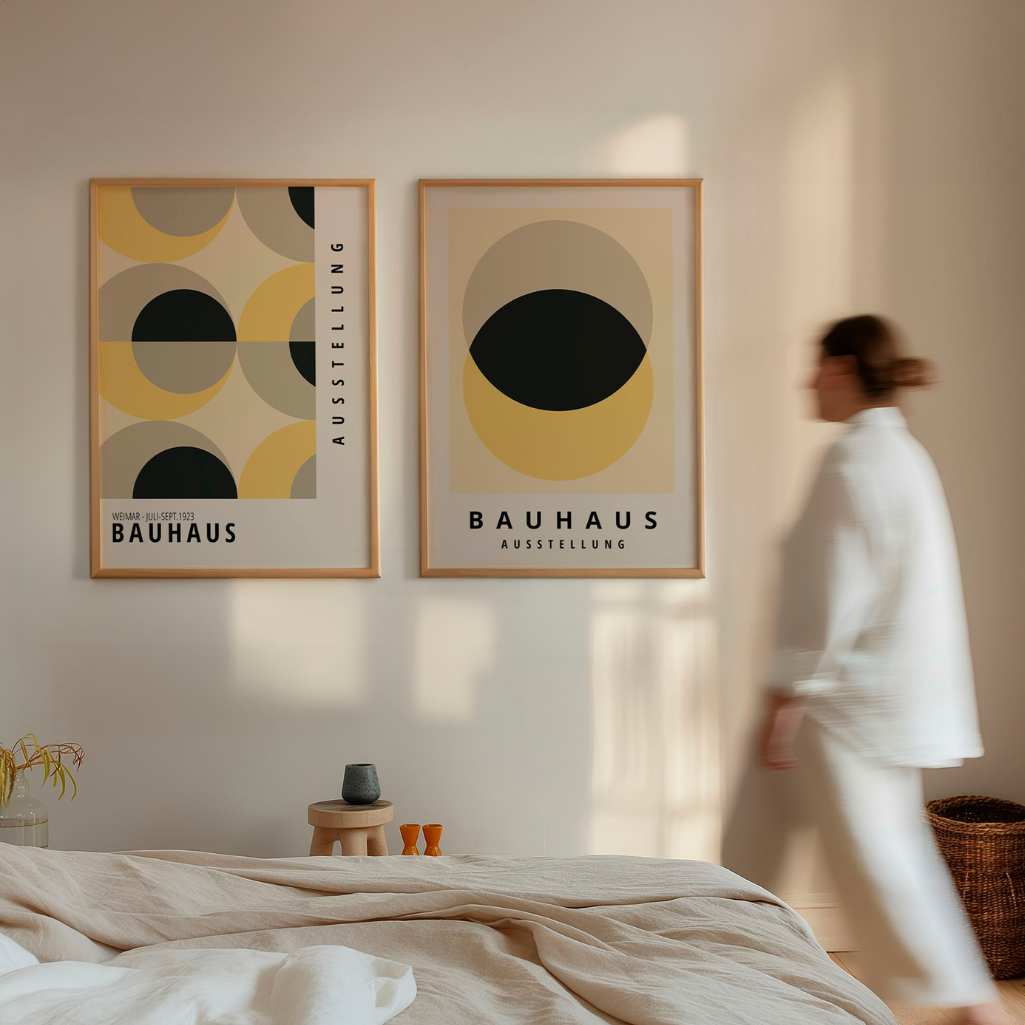 Bauhaus Gelb – 2er Poster-Set