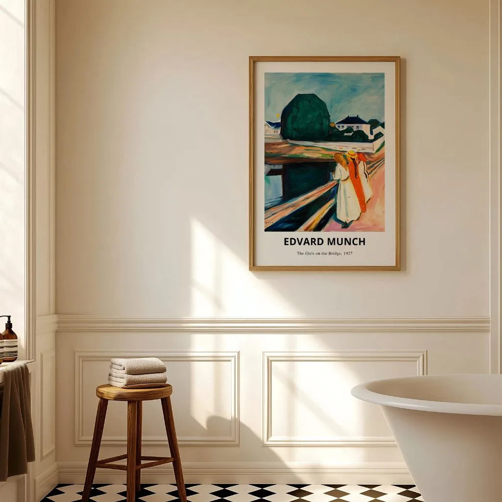 Edvard Munch Poster – Mädchen auf der Brücke