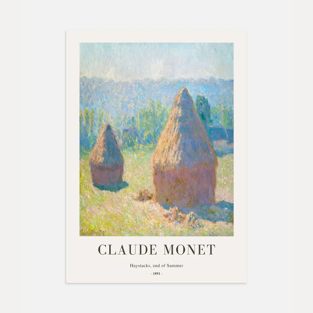 Claude Monet – Heuhaufen, Spätsommer Poster 1891