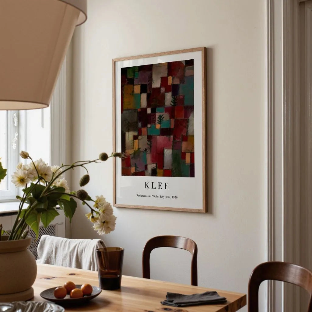 Paul Klee Poster – Rotgrüne und violette Rhythmen, 1920