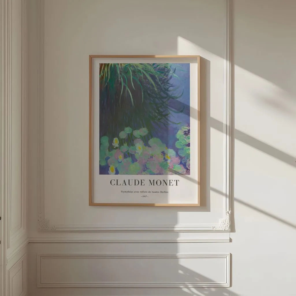 Claude Monet – Seerosen mit Gräserreflexen Poster