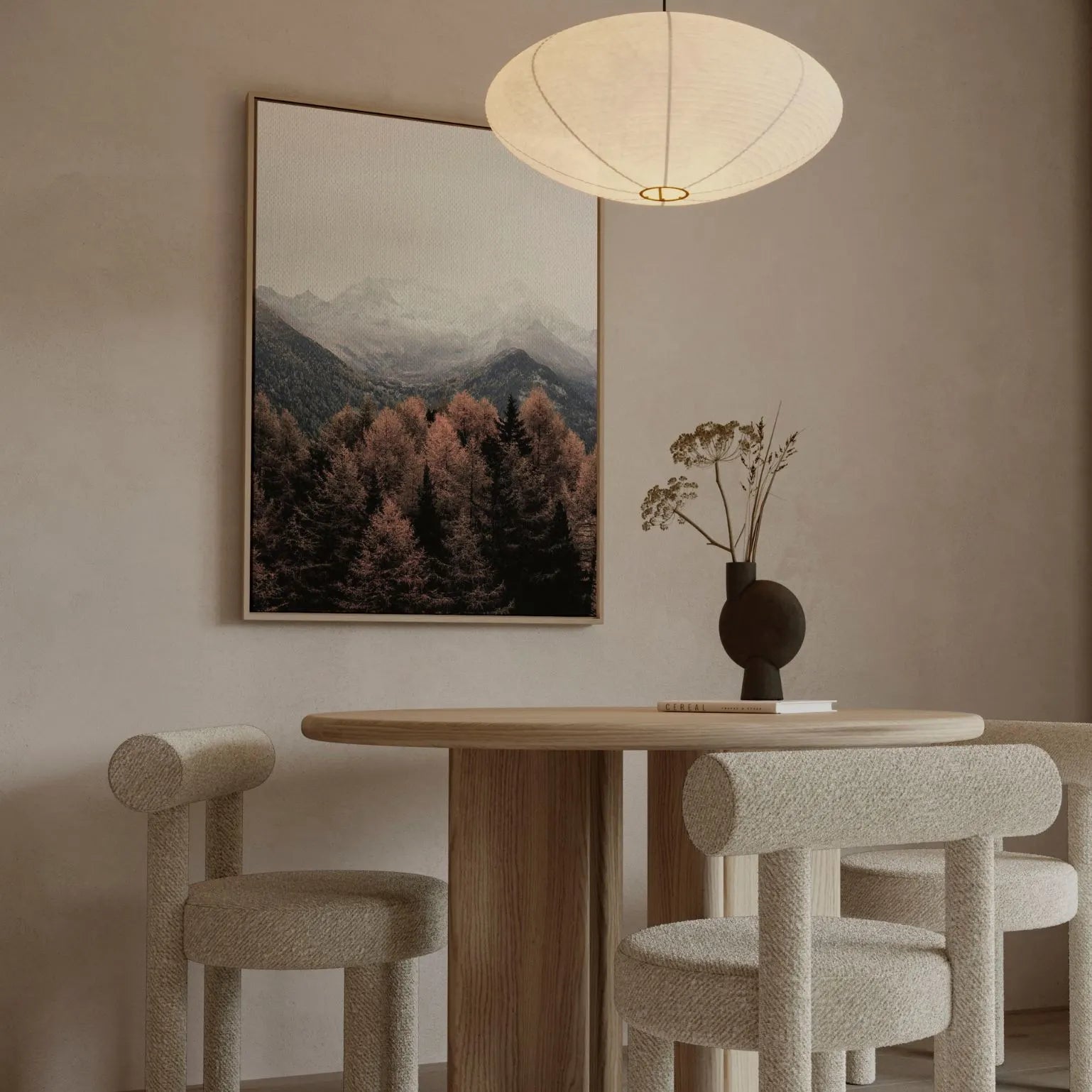 Gerahmtes Leinwandbild - Herbstlicher Bergatem