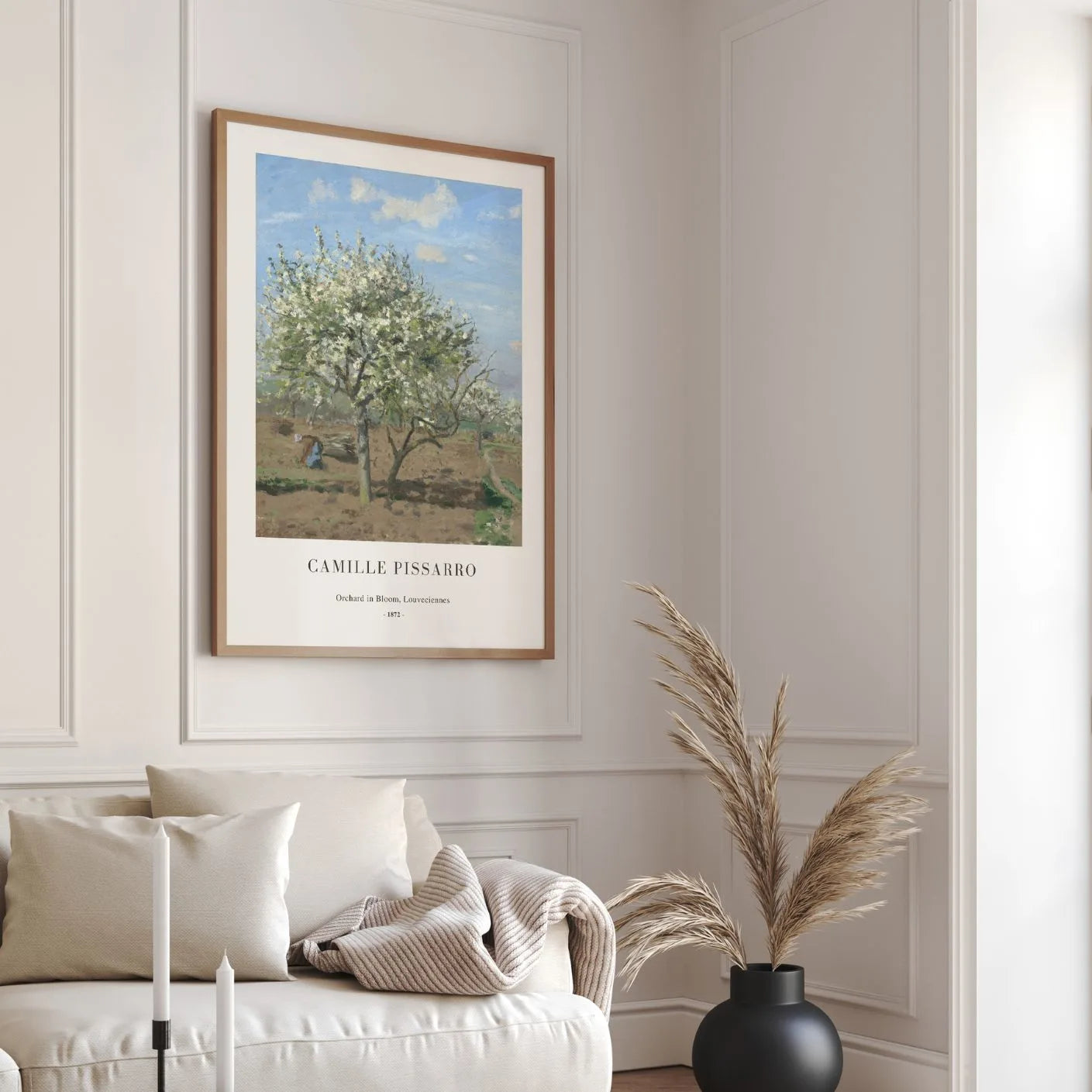 Camille Pissarro – Obstgarten in Blüte, Louveciennes Poster 1872