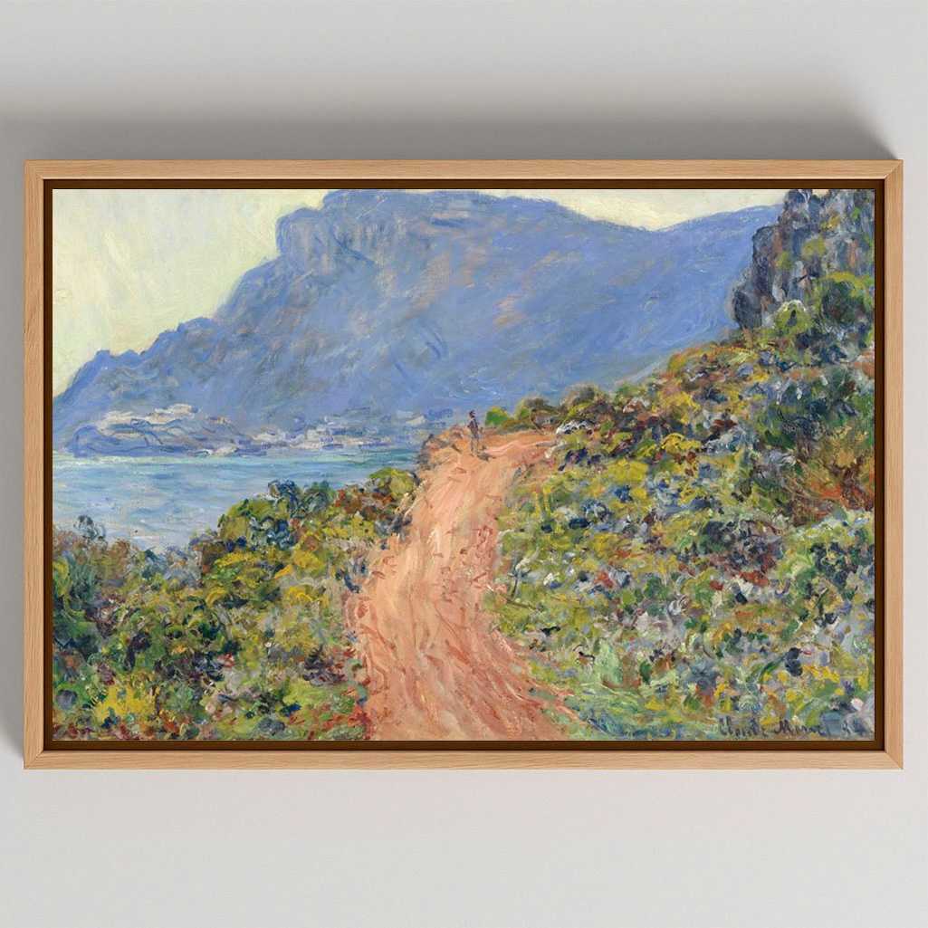 Gerahmtes Leinwandbild - Die Corniche bei Monaco