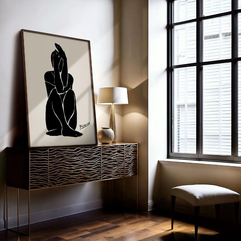 Gemälde „Die Stille der Form“ – Poster inspiriert von Picasso