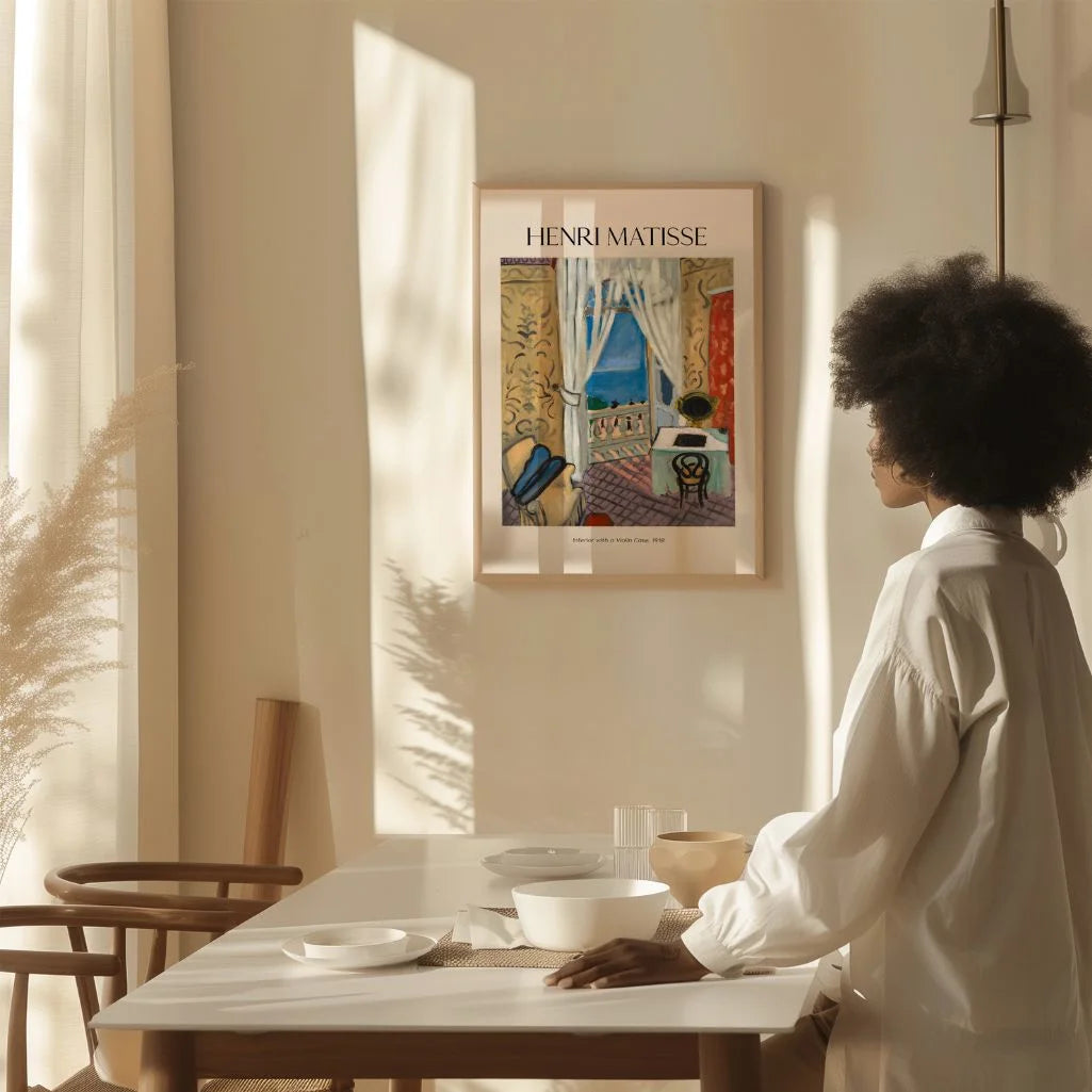 Henri Matisse – Interieur mit Violinenkasten Poster, 1918