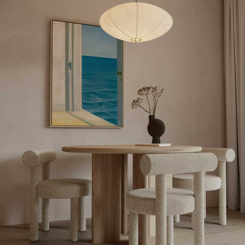 Gerahmtes Leinwandbild – Zimmer am Meer