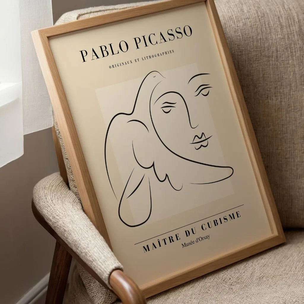 Von Pablo Picasso inspiriertes Poster – Ruhiger Blick