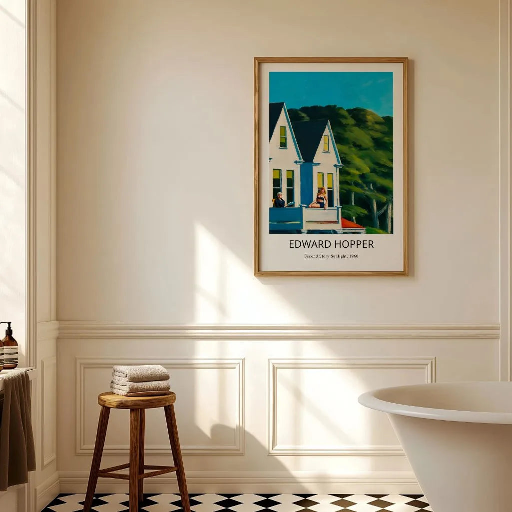 Edward Hopper Poster – Sonnenlicht im Obergeschoss