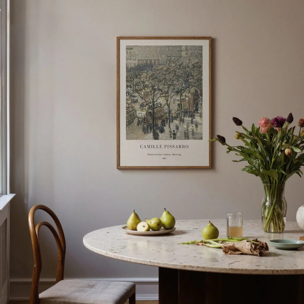 Camille Pissarro – Boulevard des Italiens, Morgen Poster