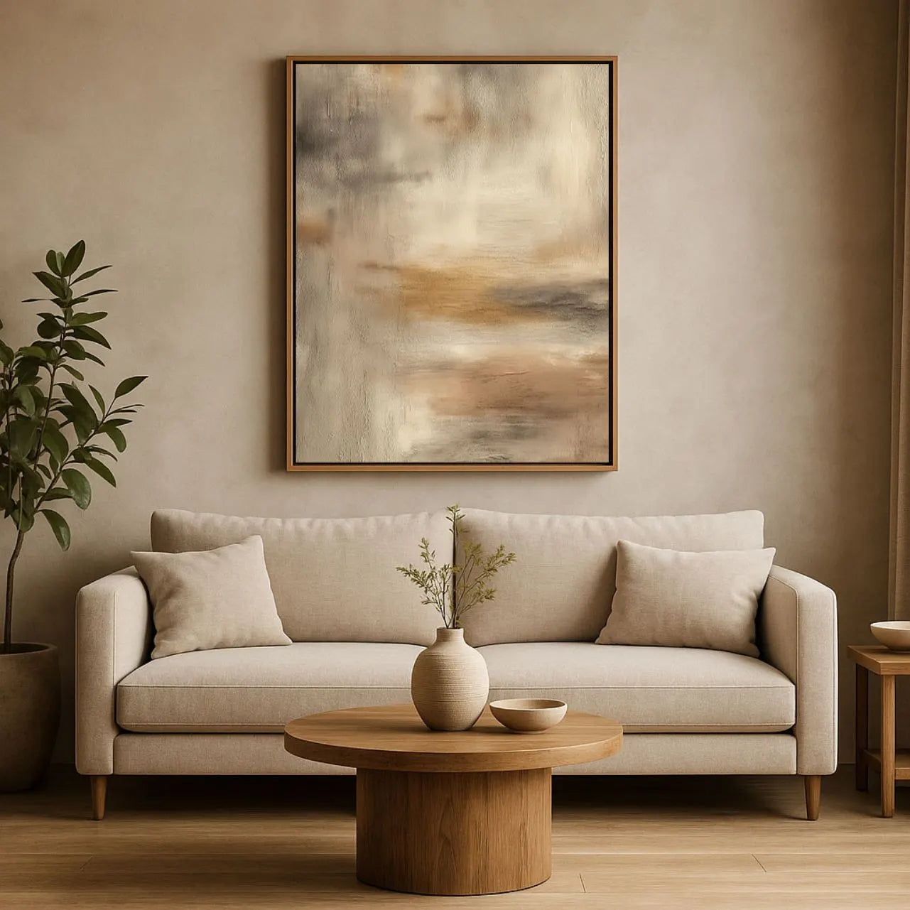 Gerahmtes Leinwandbild – Erdlichtglanz