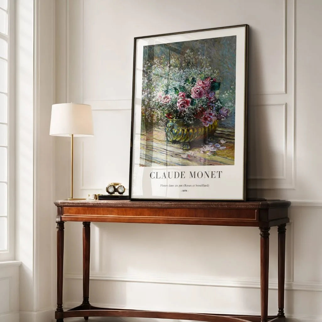 Claude Monet – Rosen im Topf Poster