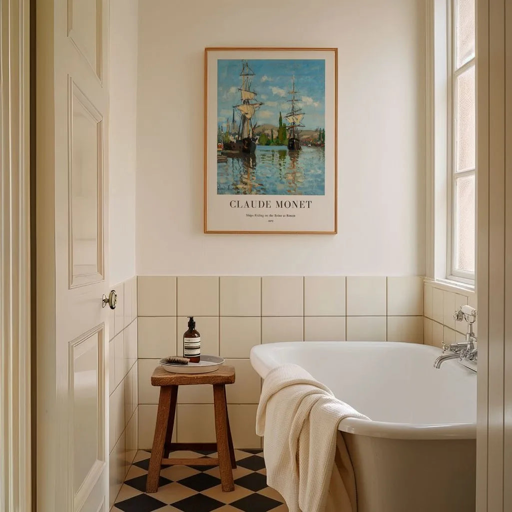 Claude Monet – Schiffe auf der Seine bei Rouen Poster