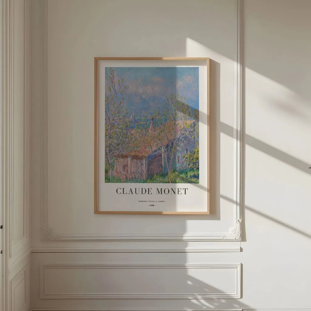 Claude Monet – Gärtnerhaus in Antibes (1888) Poster