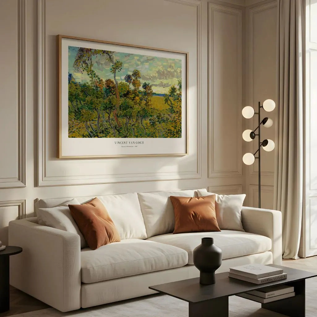 Vincent van Gogh Poster – Sonnenuntergang in Montmajour (Querformat)