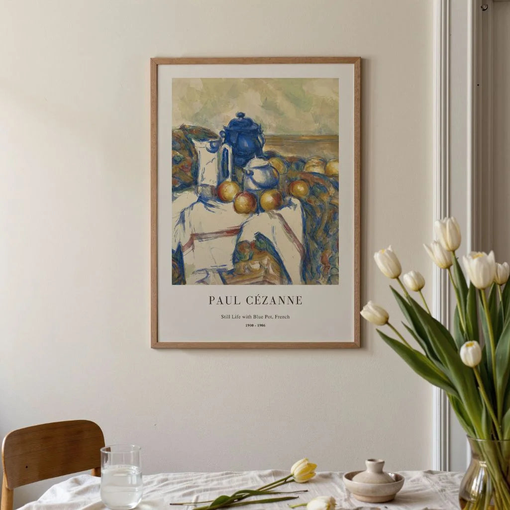 Paul Cézanne – Stillleben mit blauem Topf Poster (1900–1906)
