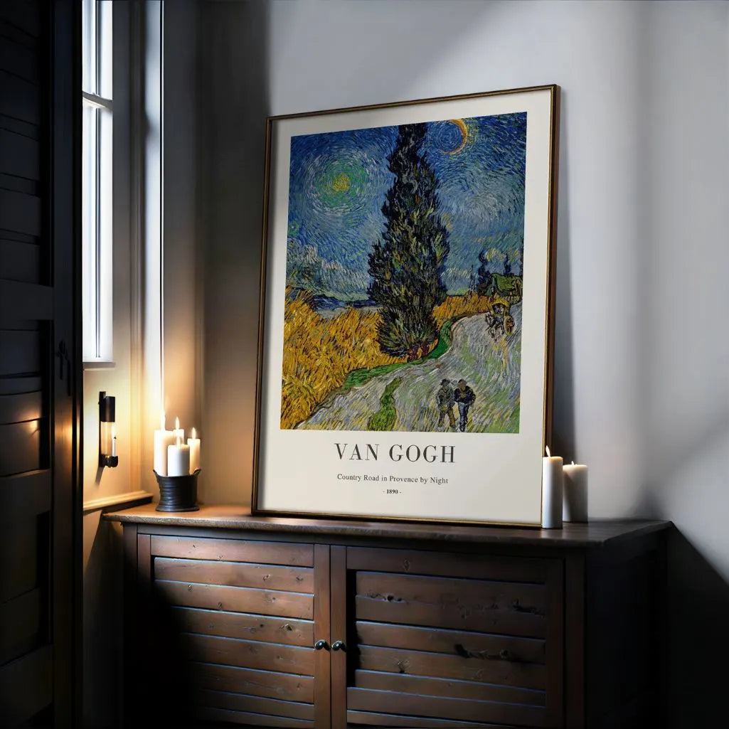 Vincent van Gogh Poster – Landstraße in der Provence bei Nacht