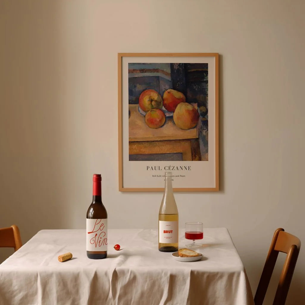 Paul Cézanne – Stillleben mit Äpfeln und Birnen Poster (1891–1892)
