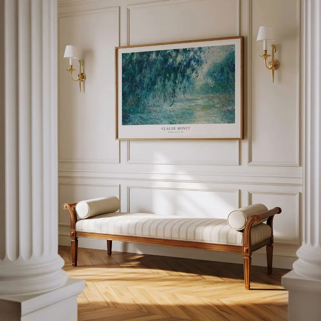 Claude Monet – Morgen an der Seine (1898) Panorama Poster