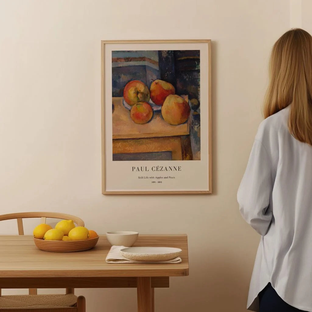 Paul Cézanne – Stillleben mit Äpfeln und Birnen Poster (1891–1892)
