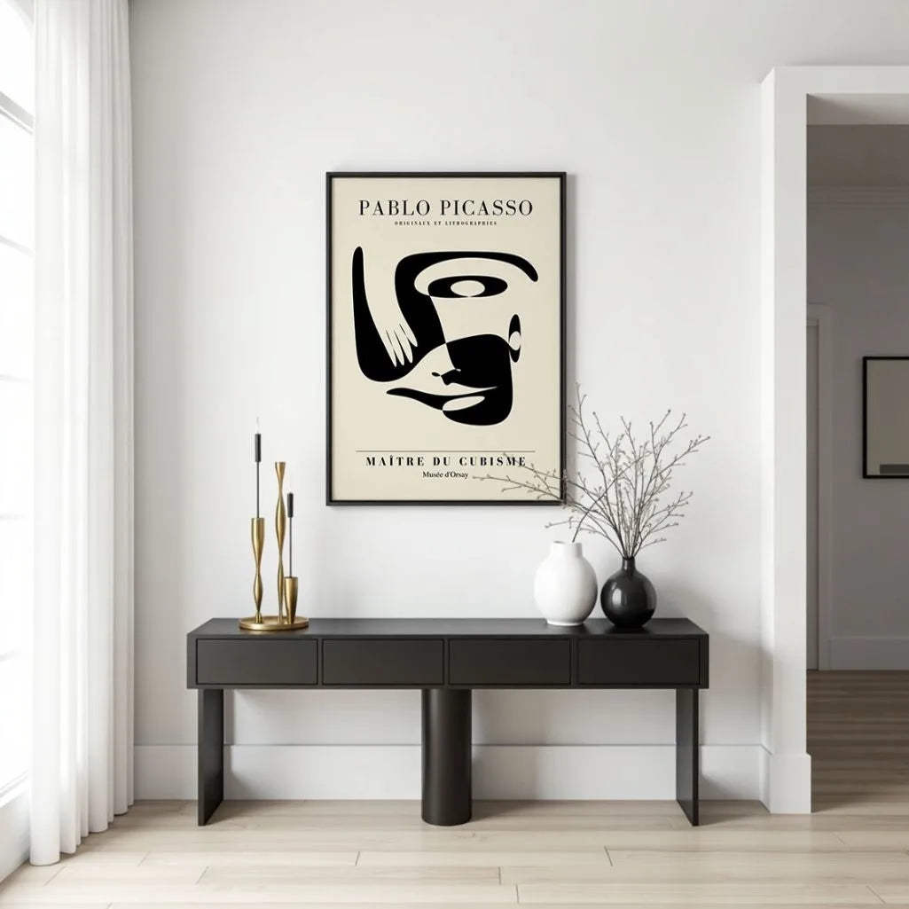 Von Pablo Picasso inspiriertes Poster – Abstraktes Gesicht